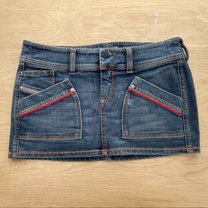 Y2K DIESEL Micro Mini Denim Skirt~